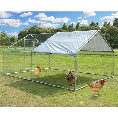 walk in metal chicken run coop enclosure|galvanized steel chicken run.